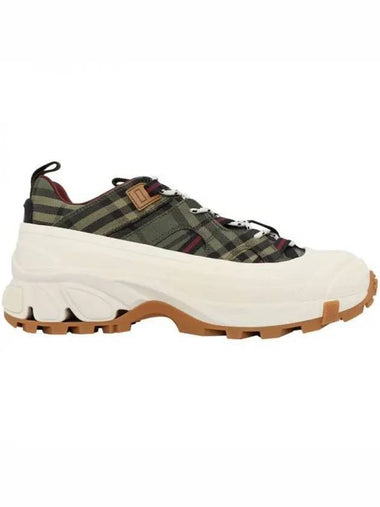 Arthur Vintage Check Sneakers Green - BURBERRY - BALAAN 1