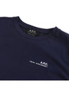 Item Logo Crew Neck Short Sleeve T-Shirt Navy - A.P.C. - BALAAN 4
