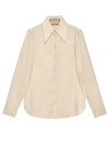 GG Supreme Jacquard Silk Shirt Beige - GUCCI - BALAAN 2