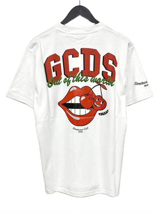 Cherry Club Short Sleeve T-Shirt White - GCDS - BALAAN 2