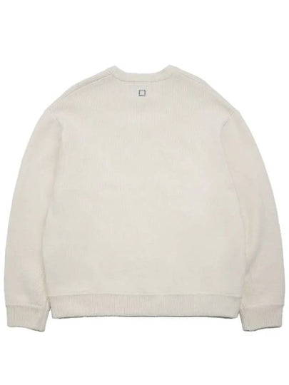 Men's Wool Crew Neck Sweatshirt Knit Ivory W233KN05506I - WOOYOUNGMI - BALAAN 2