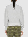 Ross Stand-Up Collar Short Cotton Sweatshirt Grey Ice Blue - ISABEL MARANT - BALAAN 4