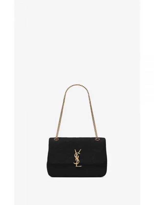 Jamie Rock Medium Chain Jersey Shoulder Bag Black - SAINT LAURENT - BALAAN 2