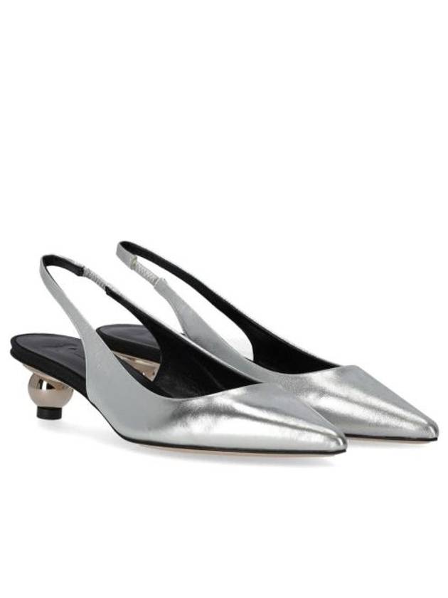 Women s Gallico Leather Slingback Pumps 2415521094600 001 39 Silver BPG - WEEKEND MAX MARA - BALAAN 2