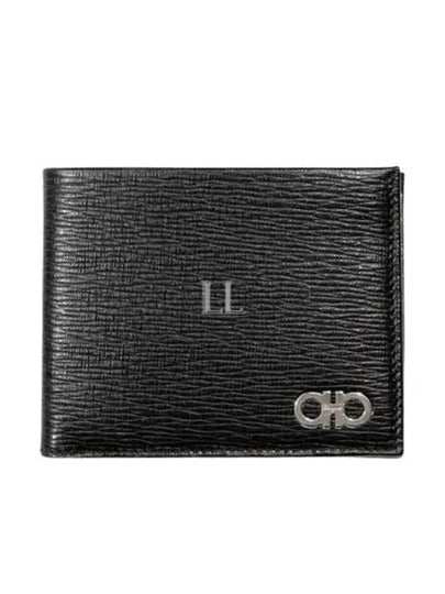 Gancini Half Wallet Black - SALVATORE FERRAGAMO - BALAAN 2