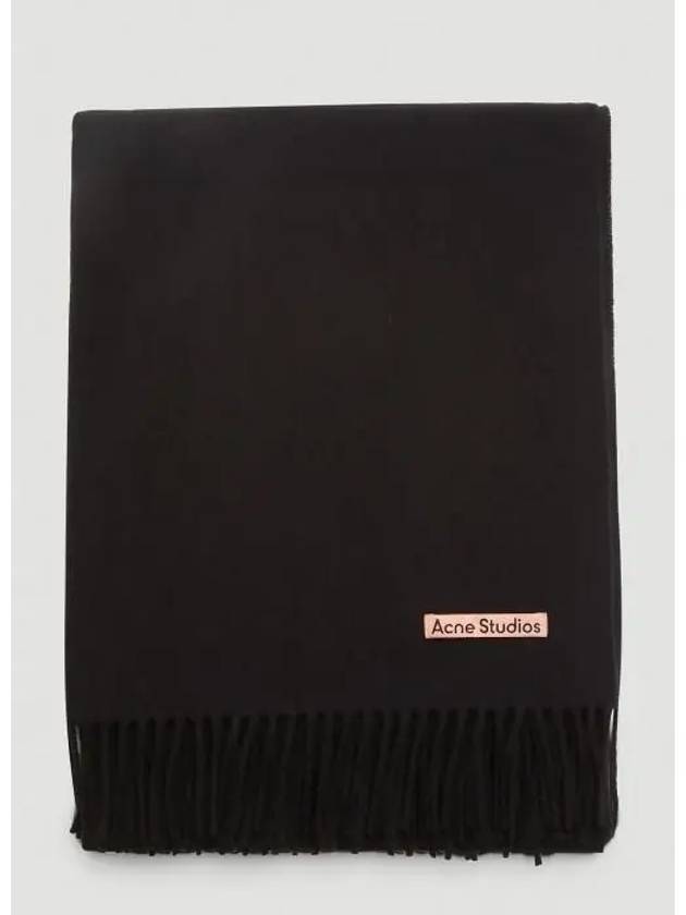 Wool Fringe Scarf Black - ACNE STUDIOS - BALAAN 2