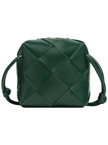 Cassette Intrecciato Mini Shoulder Bag Emerald Green - BOTTEGA VENETA - BALAAN 1