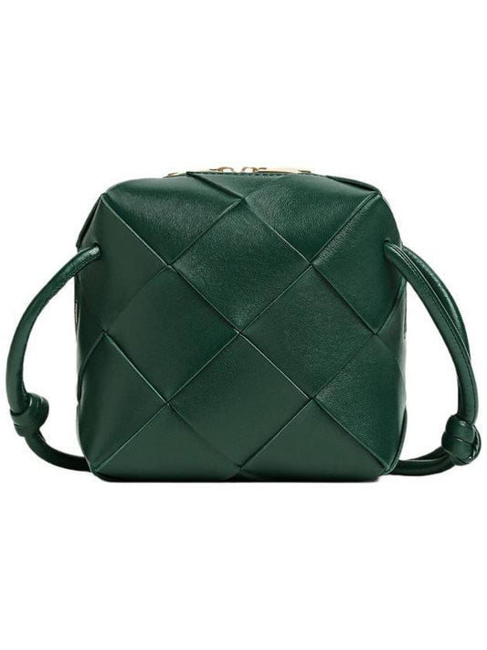 Intrecciato Mini Cassette Camera Cross Bag Emerald Green Women's Cross Bag Shoulder Bag - BOTTEGA VENETA - BALAAN 1