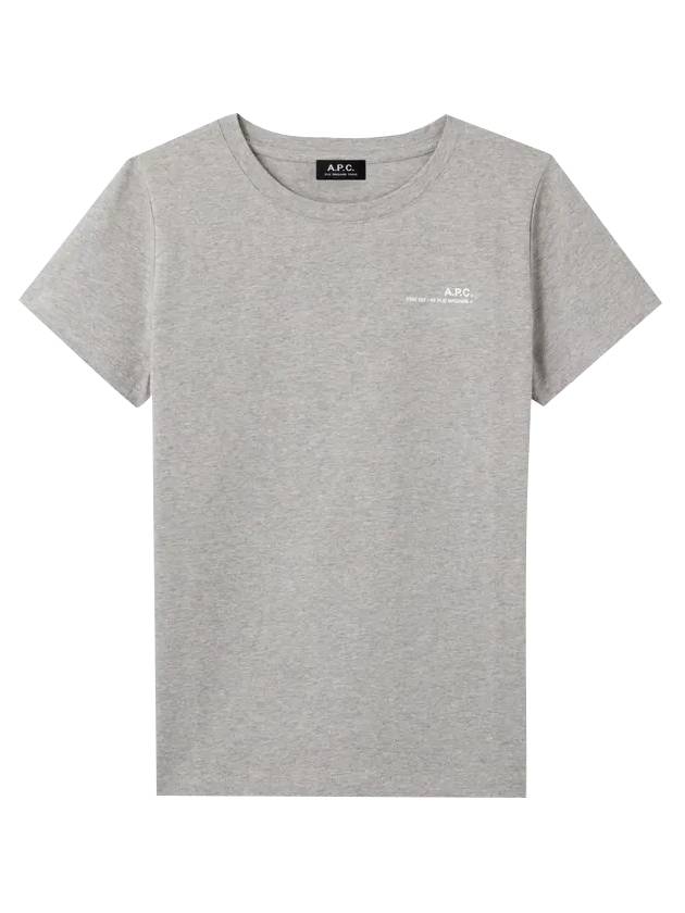 Women's Item Logo Short Sleeve T-Shirt Grey - A.P.C. - BALAAN 1