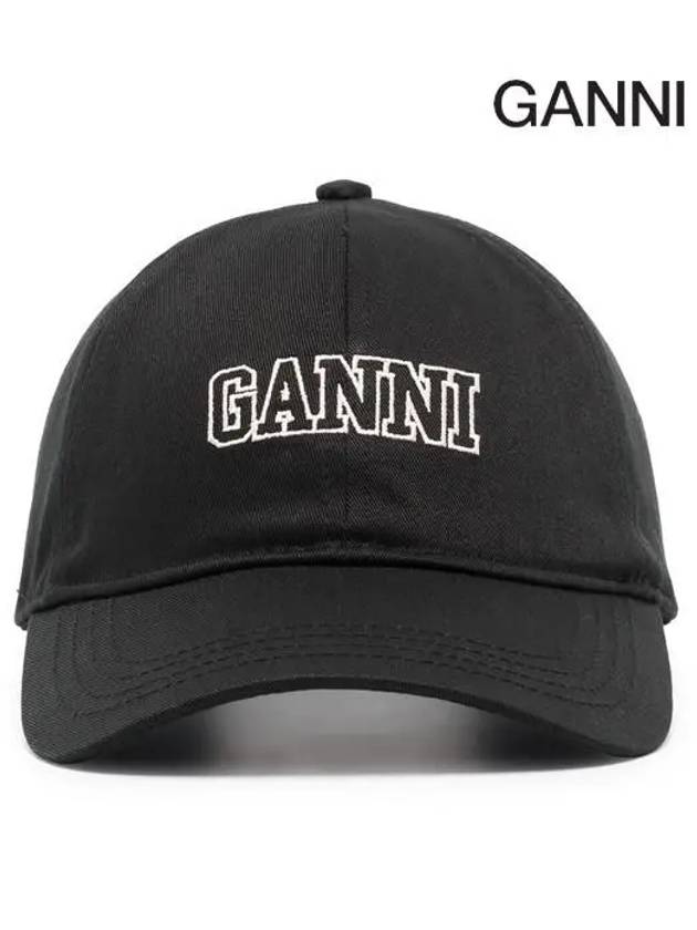 Embroid Logo Ball Cap Black - GANNI - BALAAN 3