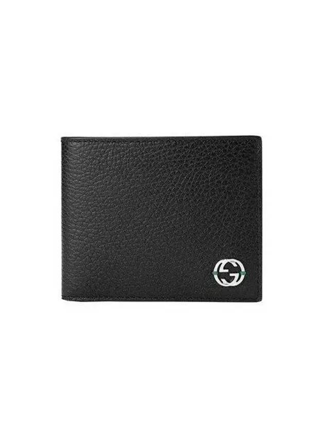 GG Interlocking Two Tone Half Wallet Black - GUCCI - BALAAN 2