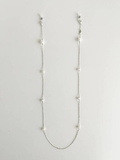 pearl silver chain glasses necklace - ELYONA - BALAAN 2