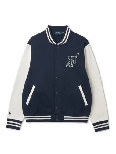 30 points paid fleece baseball jacket navy - POLO RALPH LAUREN - BALAAN 1