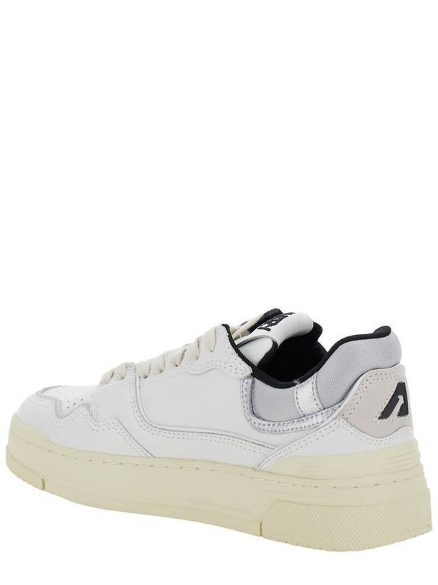 'Clc' White Low Top Sneakers With Logo Patch In Leather Woman - AUTRY - BALAAN 3