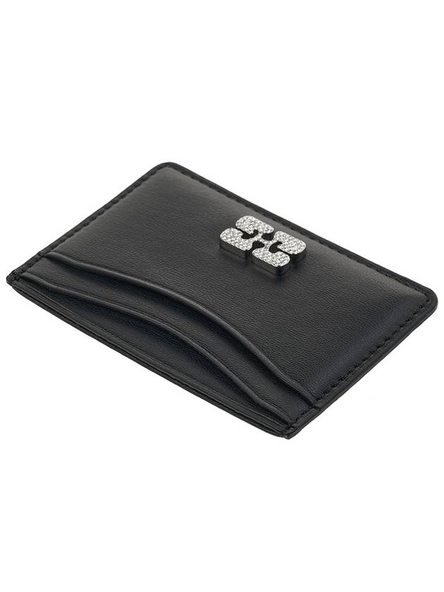 Bou Butterfly Card Wallet Black - GANNI - BALAAN 5