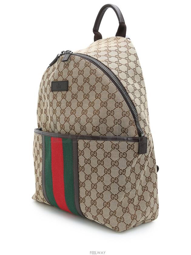 Three Stripes Backpack 190278 Unisex Brown Rucksack - GUCCI - BALAAN 2