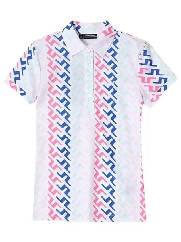 Women's Hailey Print PK Shirt - J.LINDEBERG - BALAAN 1