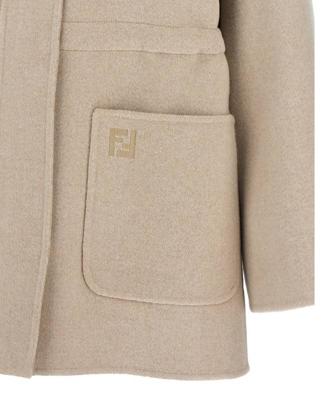 Fendi Ff Wool Parka - FENDI - BALAAN 5