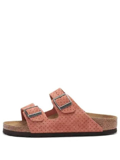 Arizona Perforated Suede Slippers Orange - BIRKENSTOCK - BALAAN 2