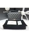 Boy  Cossbody Bag Grained Calfskin Ruthenium Black - CHANEL - BALAAN 10