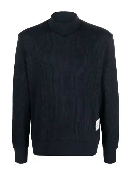 Thermal Rib Ottoman Stripe Turtleneck Navy - THOM BROWNE - BALAAN 2