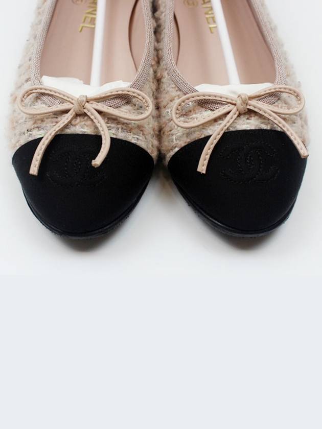 Ballerina pink tweed flat shoes size 36 5 G02819 - CHANEL - BALAAN 5