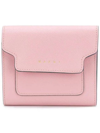 Saffiano Square Half Wallet Pink - MARNI - BALAAN 2