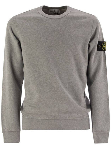 Wappen Patch Crew Neck Cotton Sweatshirt Grey - STONE ISLAND - BALAAN 1