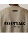 192BT212123F 462 Essential Logo Patch Crew Neck Sweatshirt Dark Oatmeal Men’s Sweatshirt TLS - FEAR OF GOD - BALAAN 5