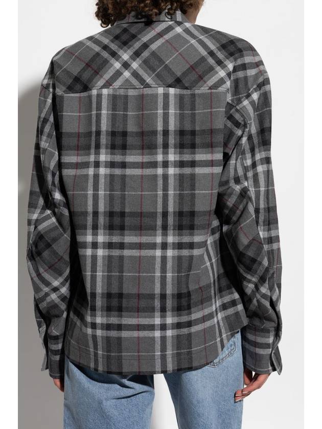 The Attico Shirt With Check Pattern, Women's, Grey - THE ATTICO - BALAAN 4