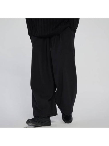 Soft Wide Banding Baggy Pants Black - TENER - BALAAN 1