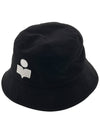 Haley Embroidered Logo Bucket Hat Black - ISABEL MARANT - BALAAN 11