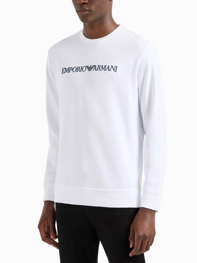 Logo Print Sweatshirt White - EMPORIO ARMANI - BALAAN 3