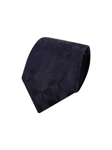 ARMANI 30 9 29 Men s Triangle Pattern Silk Tie Dark Blue 270527 - EMPORIO ARMANI - BALAAN 1