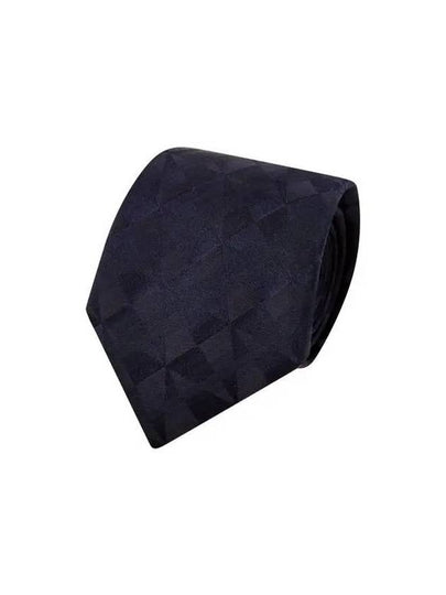 Men s Triangle Pattern Silk Tie Dark Blue 270527 - EMPORIO ARMANI - BALAAN 1