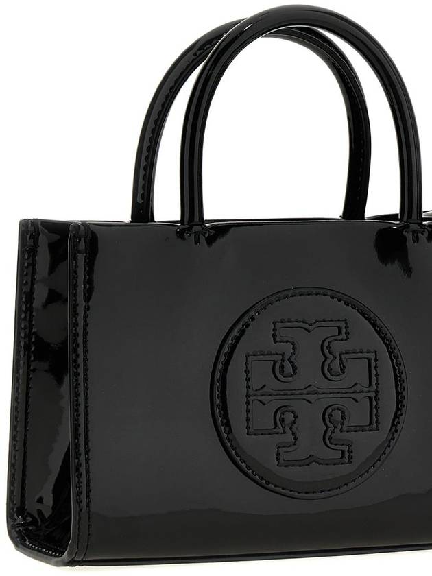 Ella Bio Patent Tote Bag Black - TORY BURCH - BALAAN 4