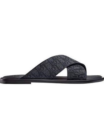 Oblique Jacquard Alias ??Sandals Black - DIOR - BALAAN 1