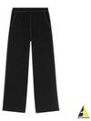 Embroidered Logo Cotton Wide Pants Black - GANNI - BALAAN 2