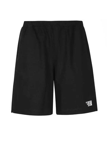 Logo Sweat Shorts Black - VETEMENTS - BALAAN 1