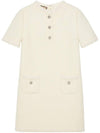 Wool Tweed Short Dress Ivory - GUCCI - BALAAN 1