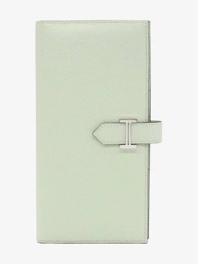 Bean Wallet Long Wallet Apsong Calfskin Silver Butt Fizz H039785CK0S - HERMES - BALAAN 1