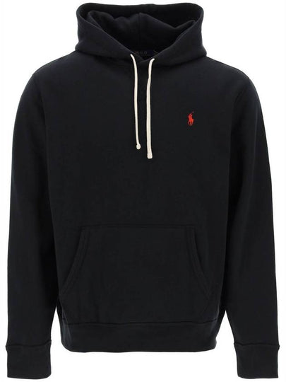 Embroidered Logo Pony Hoodie Black - POLO RALPH LAUREN - BALAAN 2