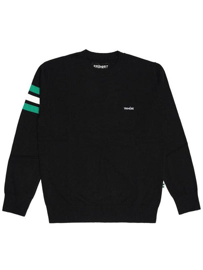 Signature line cashmere knit UNISEX BLACK TMFRN40209 - TRIMERE - BALAAN 2