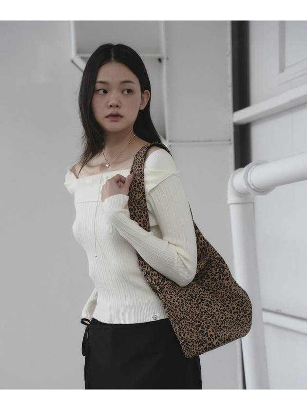 Leopard print in pocket shoulder bag Camel - THE GREEN LAB - BALAAN 3