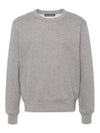 Face Logo Applique Cotton Sweatshirt Grey - ACNE STUDIOS - BALAAN 2