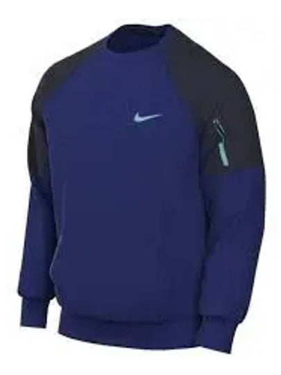 Therma Novelty Crewneck Sweatshirt Blue - NIKE - BALAAN 2