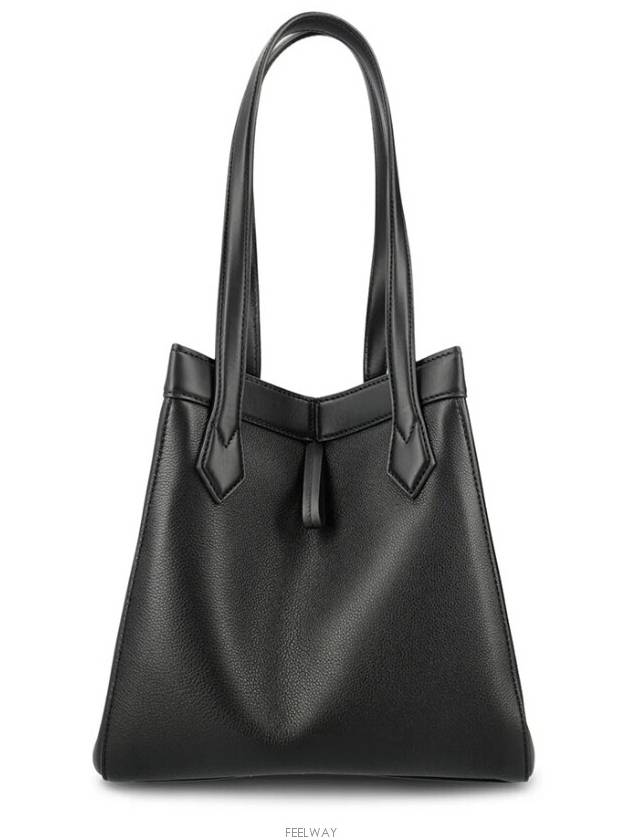 Origami Medium Leather Tote Bag Black - FENDI - BALAAN 5