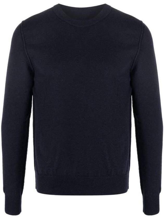 Crew Neck Cashmere Knit Top Navy - MAISON MARGIELA - BALAAN 2