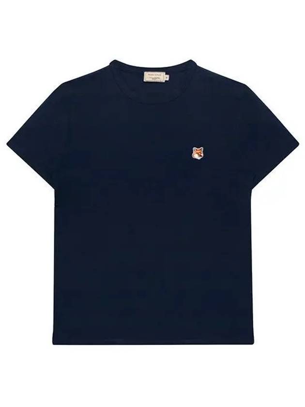 Fox Head Patch Classic Short Sleeve T-Shirt Navy - MAISON KITSUNE - BALAAN 2