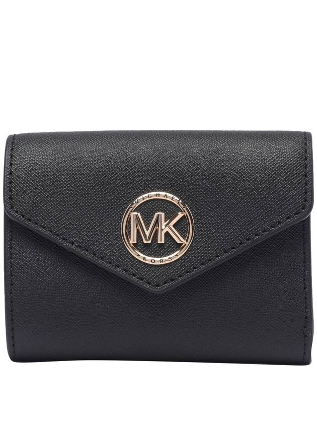 Carmen Medium Saffiano Leather Tri-Fold Half Wallet Black - MICHAEL KORS - BALAAN 6